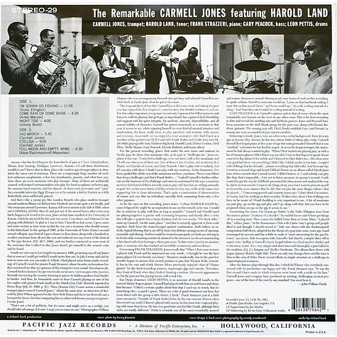 Carmell Jones Featuring Harold Land - The Remarkable Carmell Jones