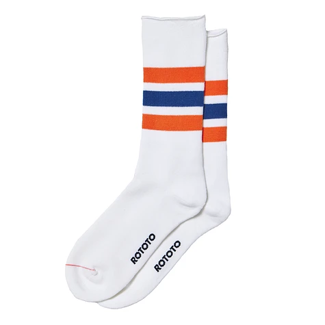 RoToTo - Fine Pile Striped Crew Socks