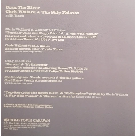 Drag The River / Chris Wollard & The Ship Thieves - Split 7inch