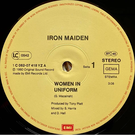 Iron Maiden - Women In Uniform