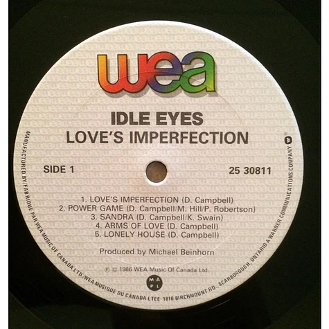 Idle Eyes - Love's Imperfection