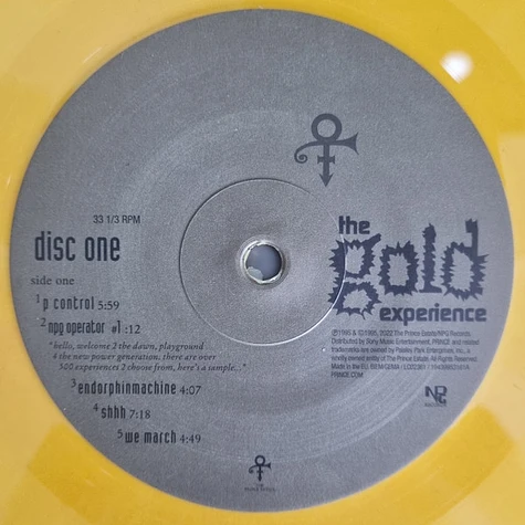 The Artist (Formerly Known As Prince) - The Gold Experience