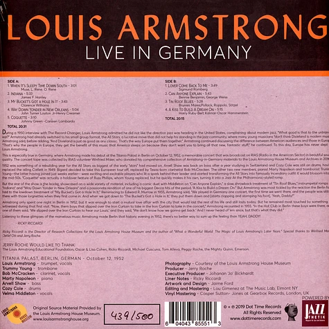 Louis Armstrong - Live In Germany