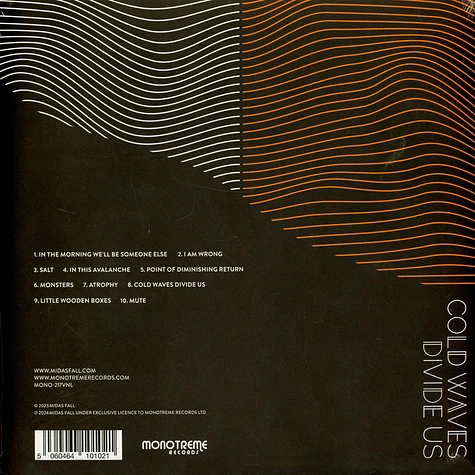 Midas Fall - Cold Waves Divide Us Clear Orange & Black Splatter Vinyl Edition