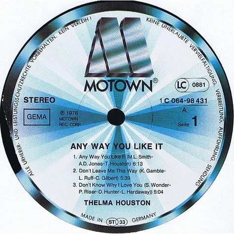 Thelma Houston - Any Way You Like It