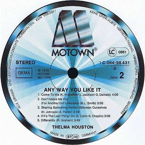 Thelma Houston - Any Way You Like It