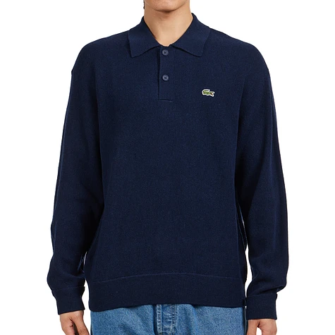 Lacoste - Moss Stitch Polo Collar Sweater