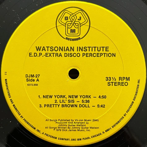 Watsonian Institute - Extra Disco Perception