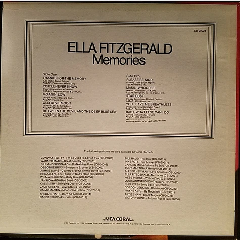 Ella Fitzgerald - Memories