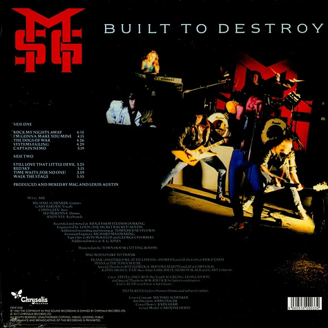 The Michael Schenker Group - Built To Destroy