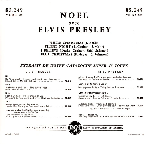 Elvis Presley - Noel Avec Elvis Black Vinyl Edition