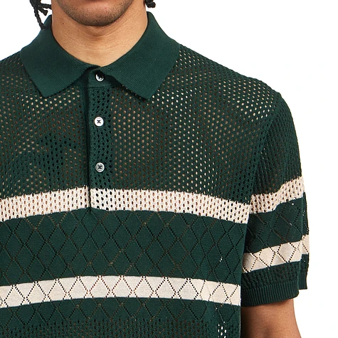 Beams Plus - Knit Polo Mesh Stripe