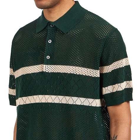 Beams Plus - Knit Polo Mesh Stripe