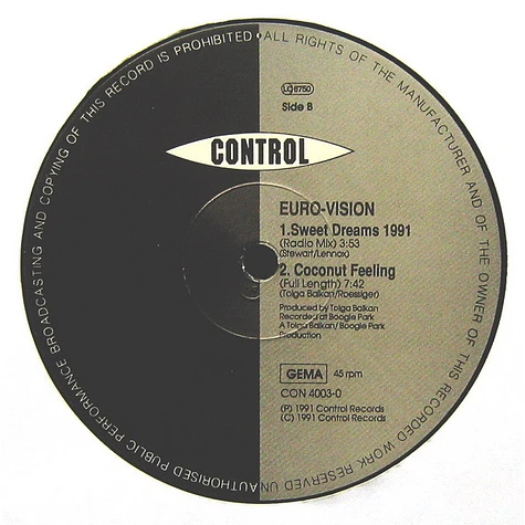 Euro-Vision - Sweet Dreams 1991
