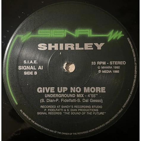 Shirley - Give Up No More