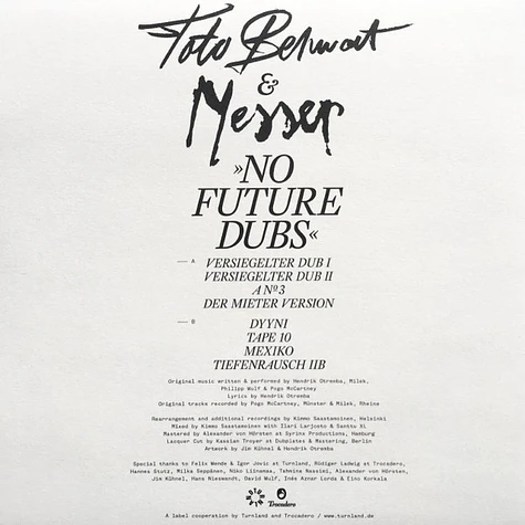 Toto Belmont, Messer - No Future Dubs