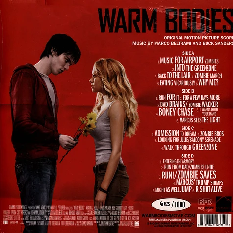 Marco Beltrami & Buck Sanders - OST Warm Bodies Original Motion Picture Red-N