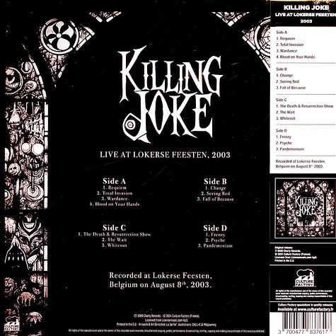 Killing Joke - Live At Lokerse Feeste Record Store Day 2024 White Vinyl Edition