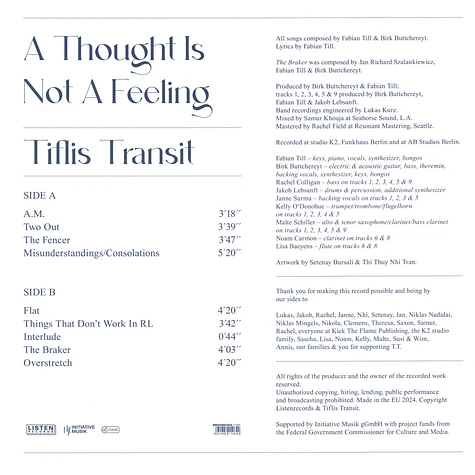 Tiflis Transit - A Thought Is Not A Feeling