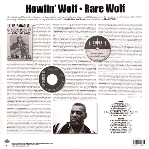 Howlin' Wolf - Rare Wolf Black Vinyl Edition