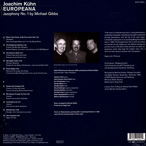 Joachim Kühn - Europeana Black Vinyl Edition