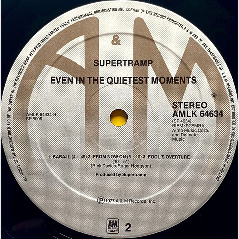 Supertramp - Even In The Quietest Moments...