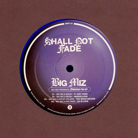 Big Miz - Big Miz Presents Friends Fm Ep Blue Vinyl Edition