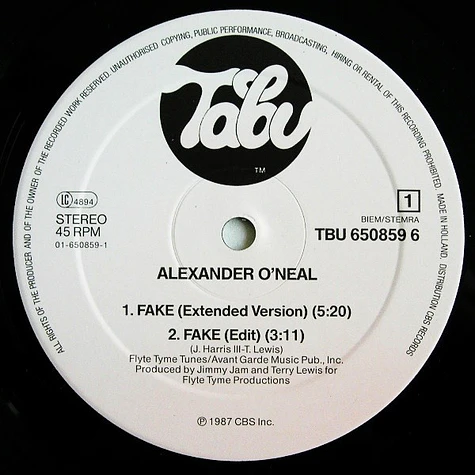 Alexander O'Neal - Fake (Extended Version)