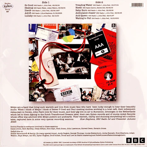 Melys - Bbc Sessions Volume 1 John Peel Sessions & Rarities Record Store Day 2024 Vinyl Edition