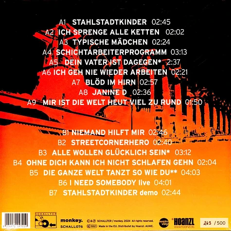 Warma Willi - Stahlstadtkinder Record Store Day 2024 Vinyl Edition