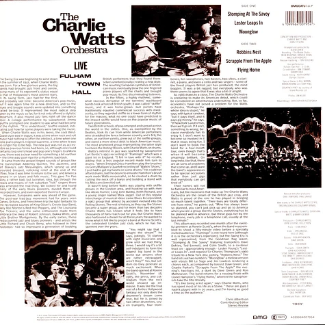 The Charlie Watts Orchestra - Live At Fulham Town Hall Record Store Day 2024 Vinyl Edition