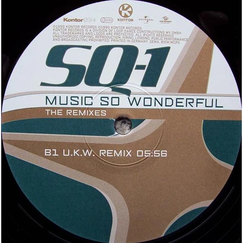 SQ-1 - Music So Wonderful (The Remixes)