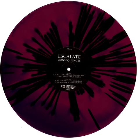 Escalate - Consequences Bue & Purple With Black Splatter Vinyl Edition