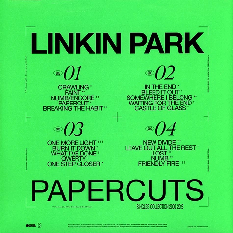 Linkin Park - Papercuts Singles Collection 2000-2023 Black & Red Splatter Vinyl Edition