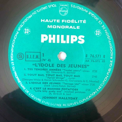 Johnny Hallyday - N°4 (L'Idole Des Jeunes)
