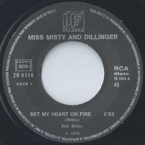 Miss Misty And Dillinger - Set My Heart On Fire / Can't Stop