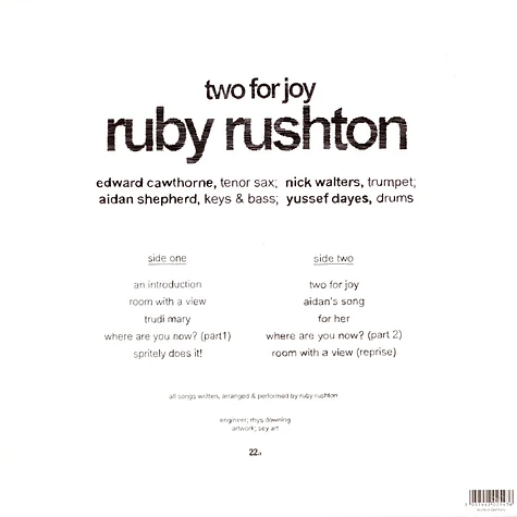 Ruby Rushton - Two For Joy Transparent Red Vinyl Edition