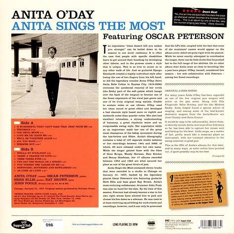Anita O'Day - Sings The Most Feat. Oscar Peterson