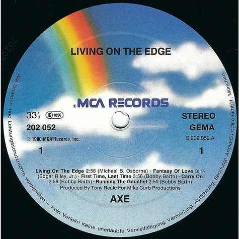 Axe - Living On The Edge