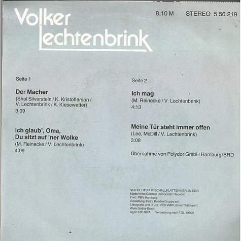 Volker Lechtenbrink - Volker Lechtenbrink