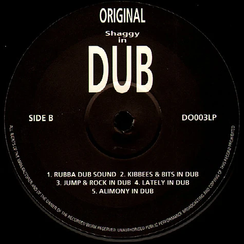 Shaggy - Original Shaggy In Dub