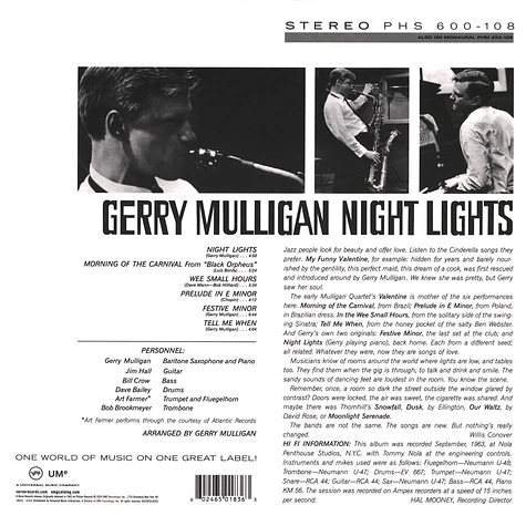 Gerry Mulligan - Night Lights Acoustic Sound Edition