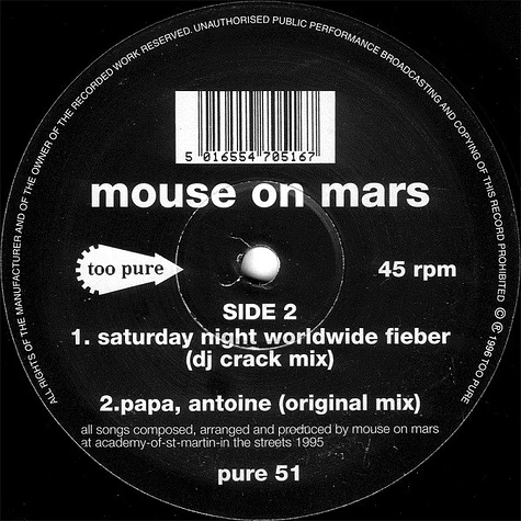 Mouse On Mars - Saturday Night Worldcup Fieber