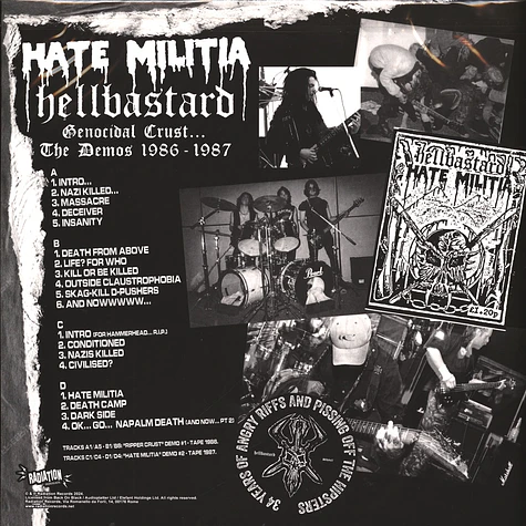 Hellbastard - Genocidal Crust: The Demos 1986 - 1987 Black Vinyl Edition