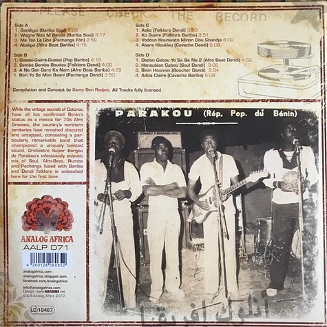 Le Super Borgou De Parakou - The Bariba Sound 1970-1976