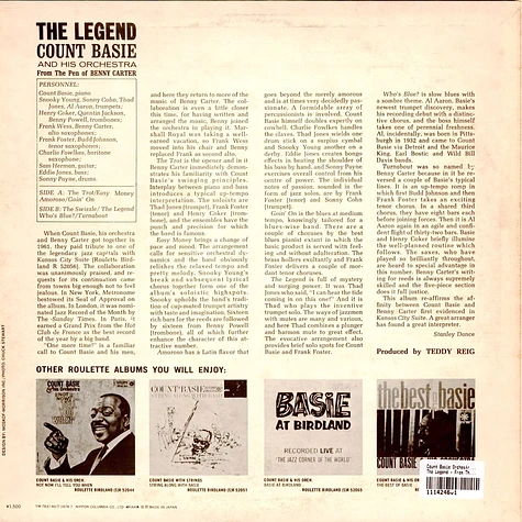 Count Basie Orchestra, Count Basie - The Legend - From The Pen Of Benny Carter