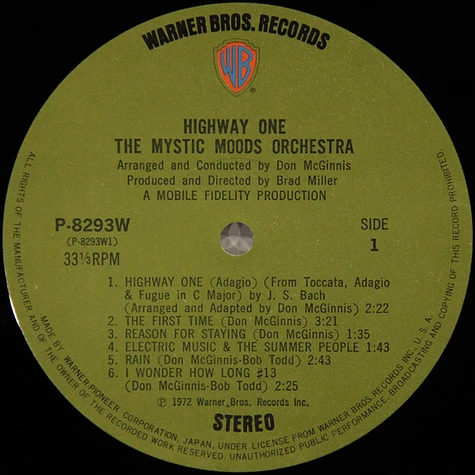 The Mystic Moods Orchestra - Highway One