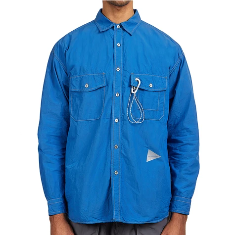 and wander - Cordura Typewriter LS Shirt (Blue) | HHV