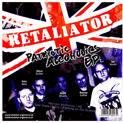 Retaliator - Patriotic Alcoholics EP Red Vinyl Edition