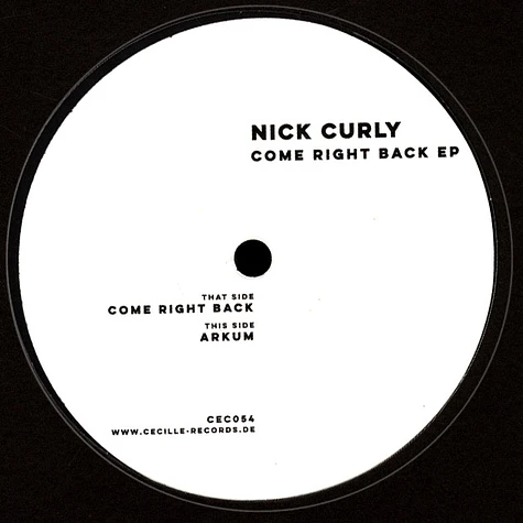 Nick Curly - Come Right Back EP